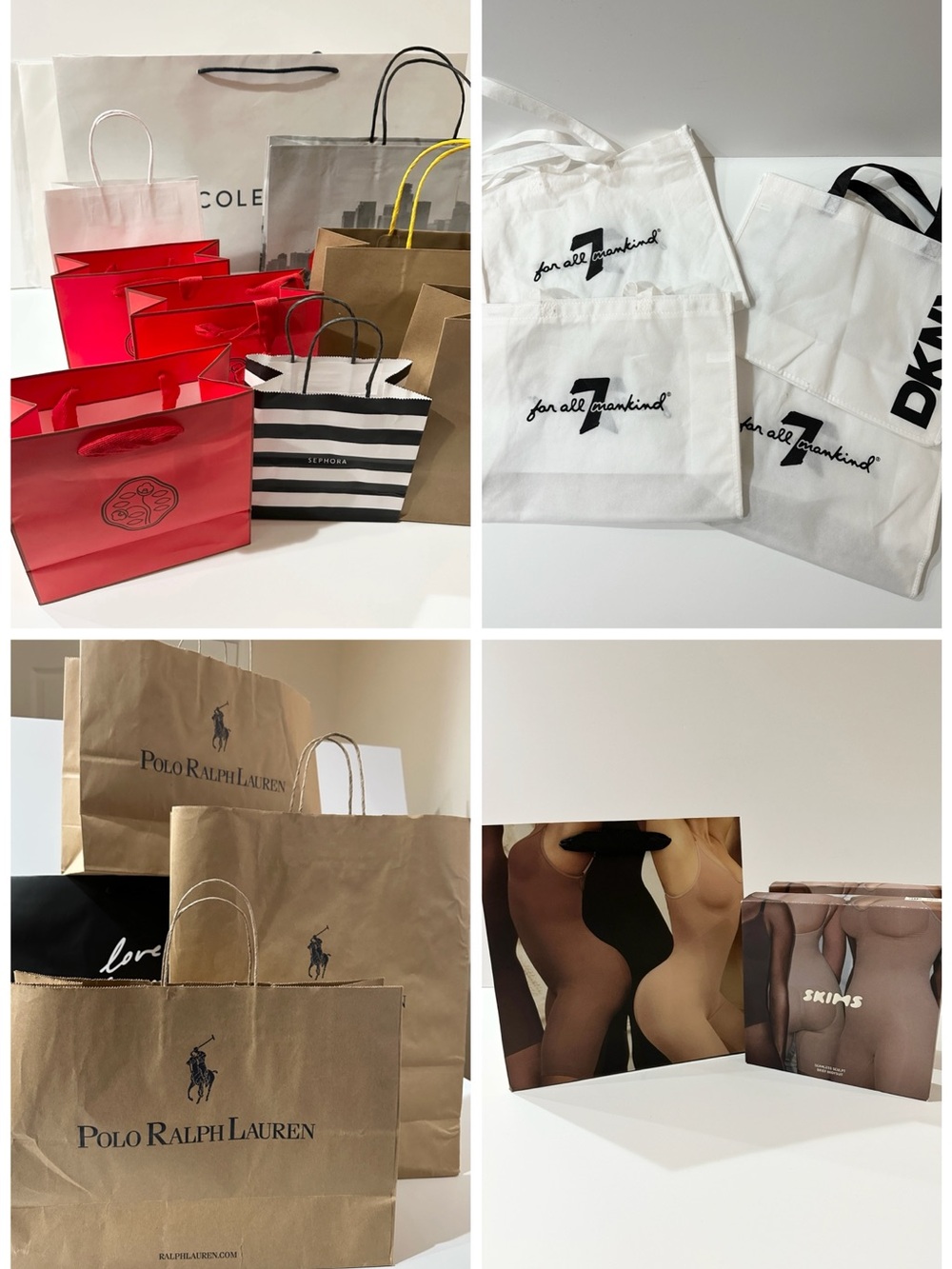 Assorted Branded Shopping Bags